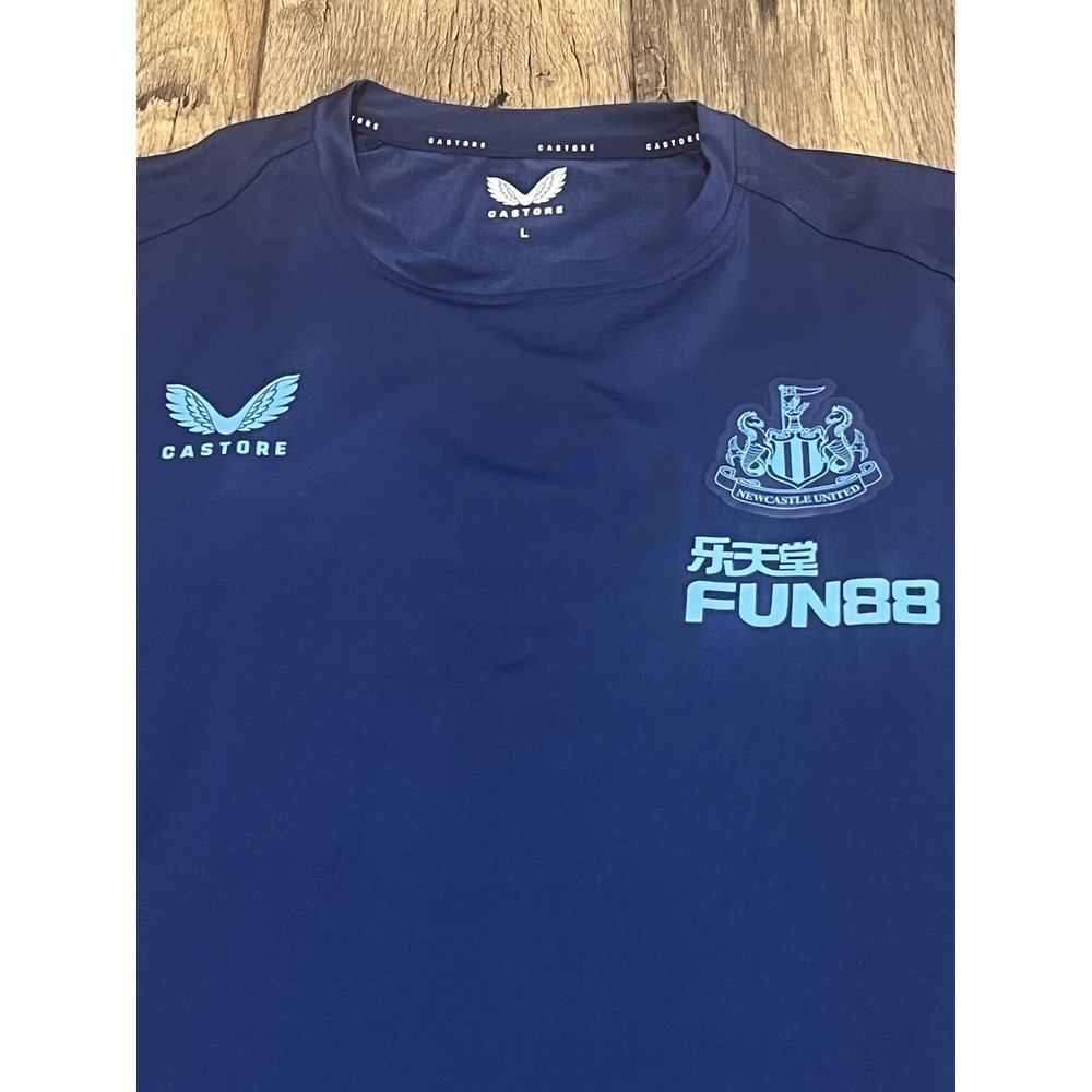 Castore Newcastle United FC Jersey Mens Large FUN88 Royal Blue - Picture 2 of 3